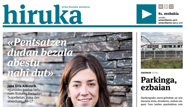 IBAIZABAL: Jone Uria bertsolaria eta Getxon eraiki beharreko parkinga Hiruka astekarian