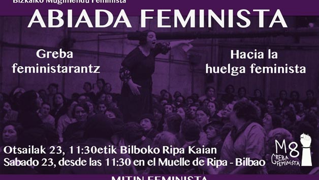 “Abiada Feminista” mitina bihar Bilbon