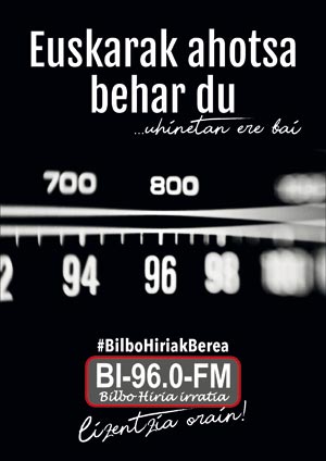 Bilbo Hiriak lizentzia orain afitxa
