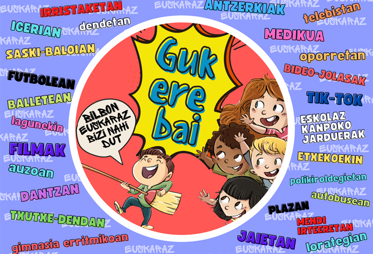 “Guk ere bai” ekimena martxan jarri dute euskaren erabileran eragiteko