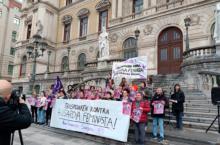 Faxismoaren kontra, ausardia feminista! lelopean, mugimendu feministak Bilboko kaleak hartuko ditu larunbatean